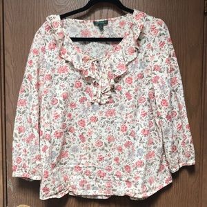 Ralph Lauren cotton flowered top